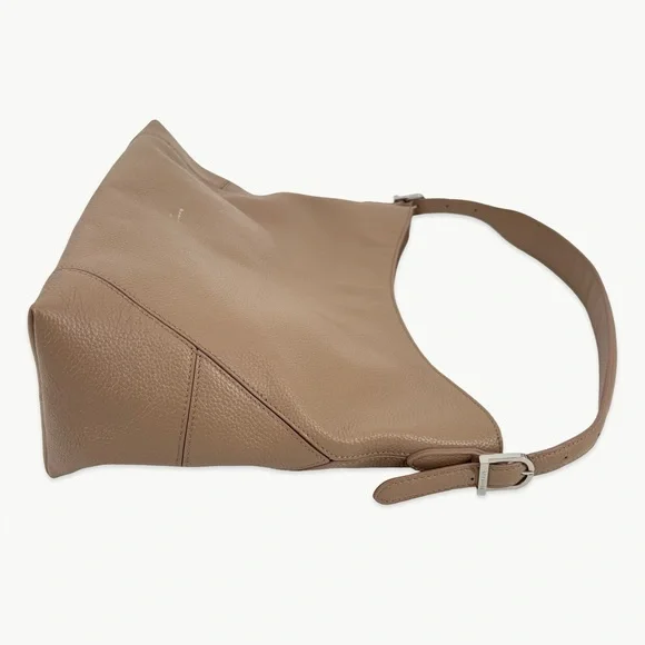Aspinal of London Pebble Leather Hobo Shoulder Bag | Soft Taupe | Discontinued - Picture 8 of 16